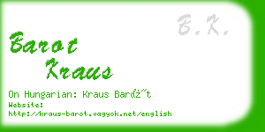 barot kraus business card